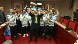 Greek-canadian ball hockey team